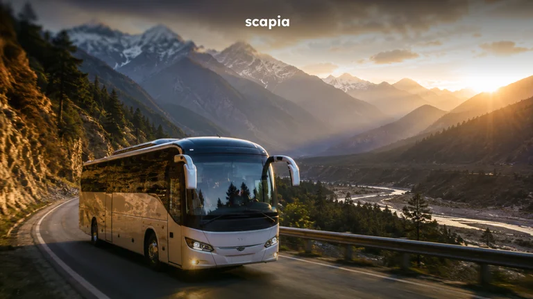 Bus rides to mountains in India